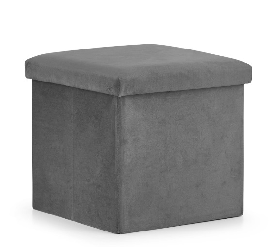Skladacia taburetka s úložným priestorom "L" tmavo sivá