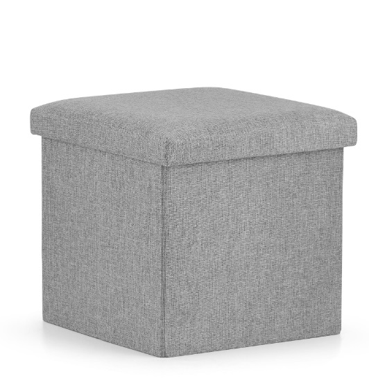 Skladacia taburetka s úložným priestorom "M" svetlo sivá