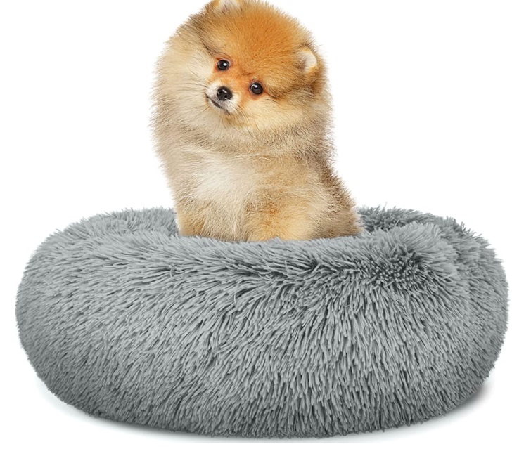 Plyšový pelech "S" 40 cm svetlo sivý