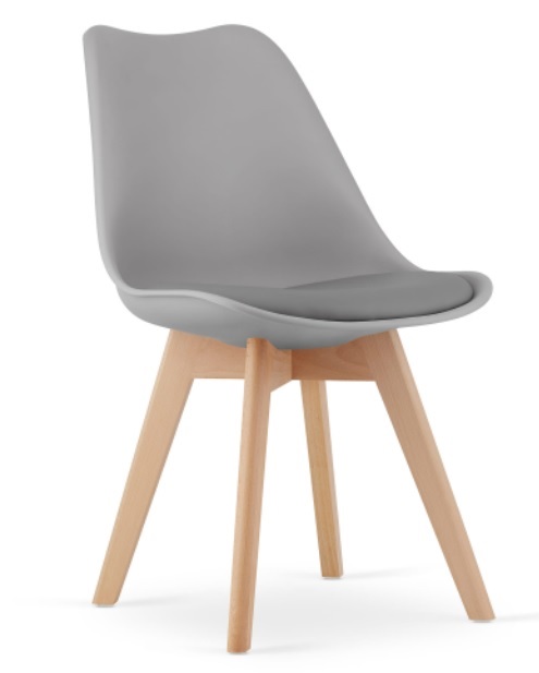 TRENDIE Jedálenská stolička SCANDI svetlo sivá - škandinávsky štýl