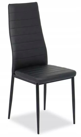 TRENDIE Jedálenská stolička Chicago čierna eko koža