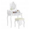 Toaletný stolík Barocco biely + DARČEK  hubka na make up