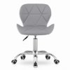 Otočné kreslo z eko kože Manhattan sivo biele