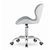 Otočné kreslo z eko kože Manhattan sivo biele