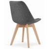 Jedálenská stolička London sivá s prírodnými nohami