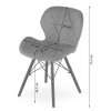 Jedálenské stoličky SKY sivé s čiernymi nohami 4 ks