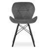Jedálenské stoličky SKY sivé s čiernymi nohami 4 ks
