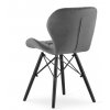 Jedálenské stoličky SKY sivé s čiernymi nohami 4 ks