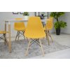 Jedálenské stoličky BASIC horčicové 4 ks - škandinávsky štýl