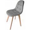 Zamatová stolička Montreal svetlo sivá