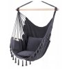 Brazílske závesné kreslo tmavo sivé
