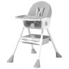 Stolička na kŕmenie KDK03 4v1 sivá + košík a kolieska ZDARMA
