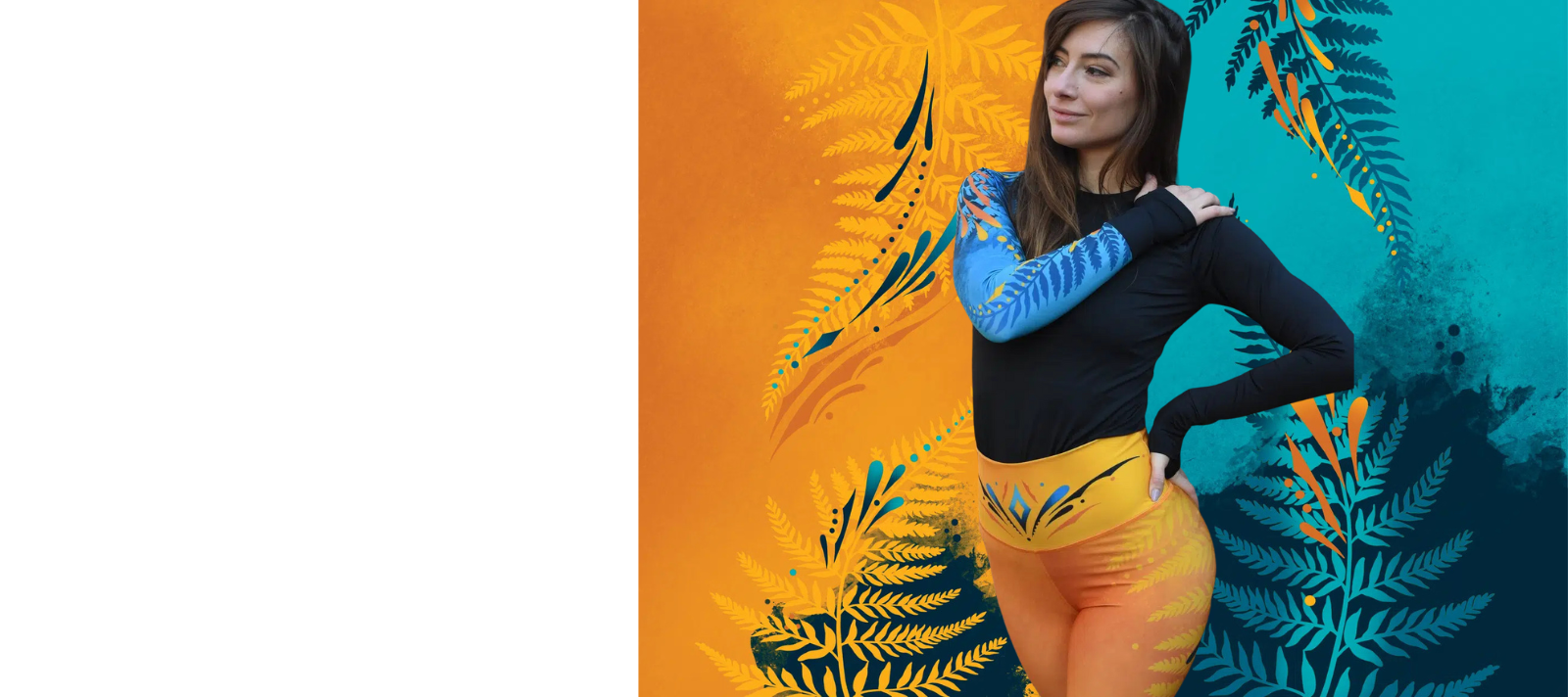 Longsleeve a legíny Fern Flower