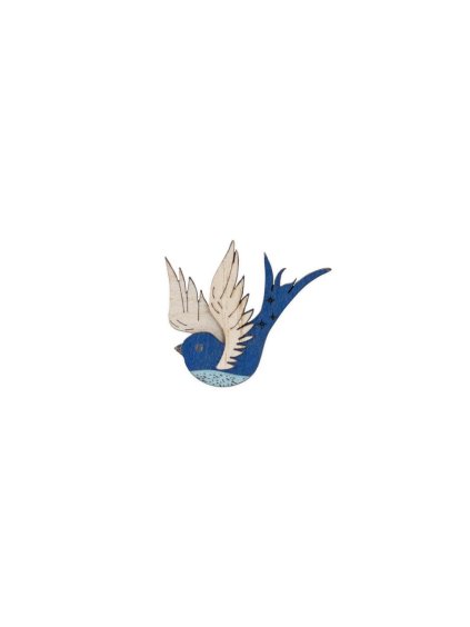 Rebel Skin Brooch 'Blue Bird'