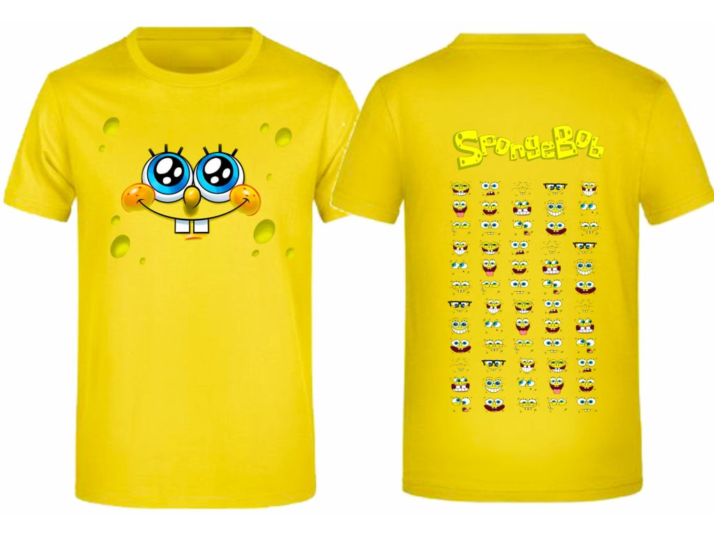 spongebob tričko face