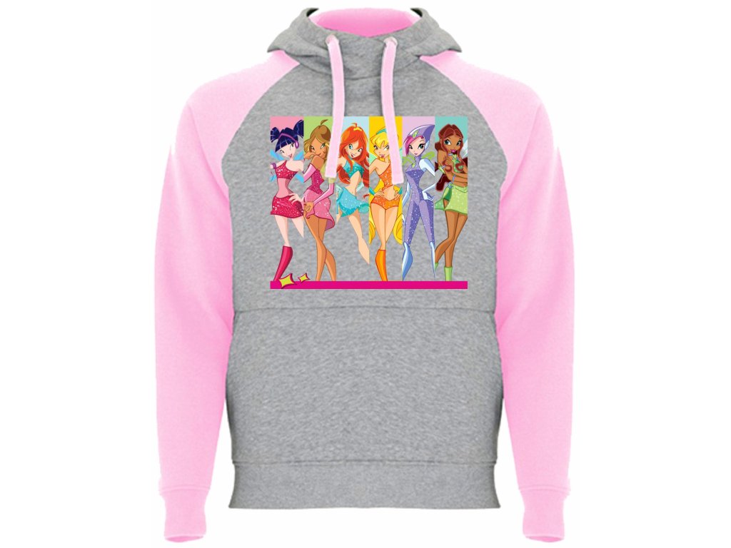 Dívčí dvojbervná mikina Winx Club