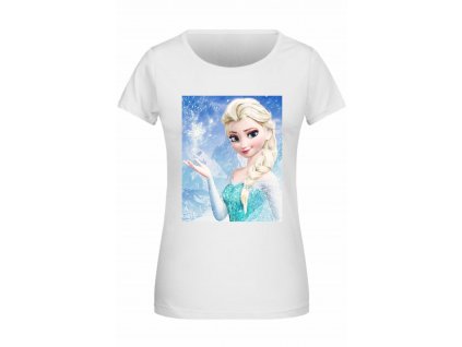Bílé tričko Elsa Frozen