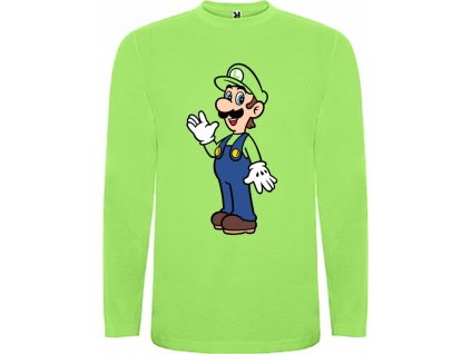 Tričko s dlouhým rukávem Luigi Super Mario