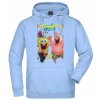 Světe modrá mikina SpongeBob a Patrick Crazy Happy
