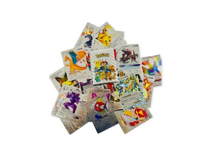 Pokémon silver metalické karty 55 ks