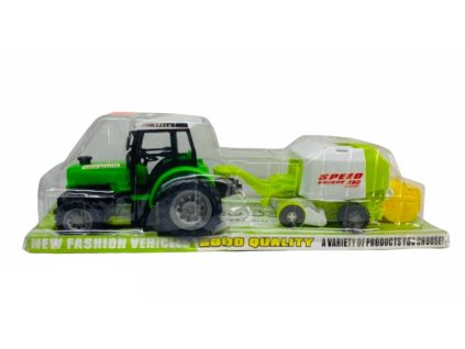 Traktor s okrúhlym balikovačom