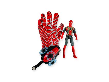 Spiderman vystreľujúca rukavica s postavičkou