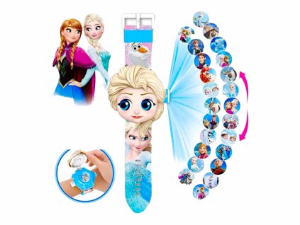 Frozen - Elsa detské digitálne hodinky s projektorom