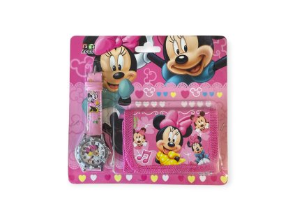 Minnie Mouse - sada peňaženka a hodinky