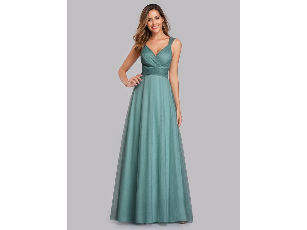 Luxusní modro zelené šaty Ever Pretty 7905 - trendy-obleceni.cz