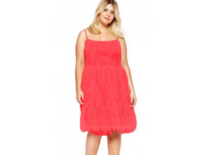 Red Big Girl Sweet Lace Skater Dress LC61071 10 16703