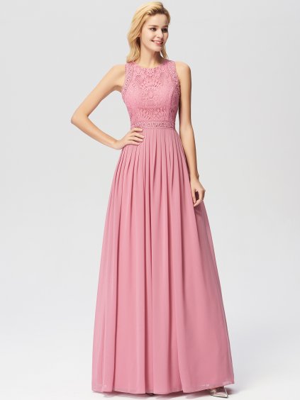 Dámské elegantní plesové šaty Ever Pretty růžové 7391 (* Velikost 4XL / 48 / 16 / 20)