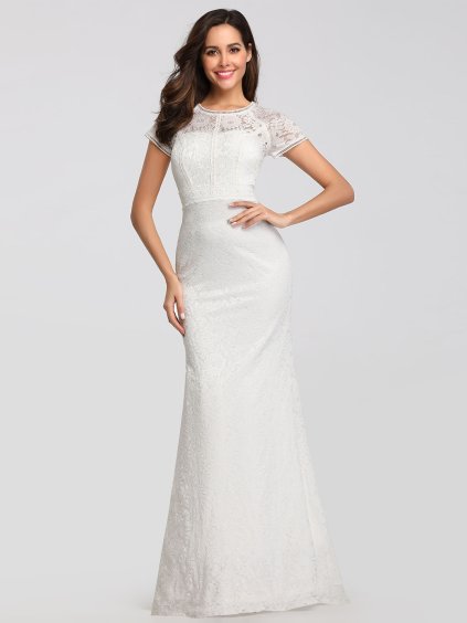Bílé šaty Ever Pretty 7802 (* Velikost 5XL / 50 / 18 / 22)