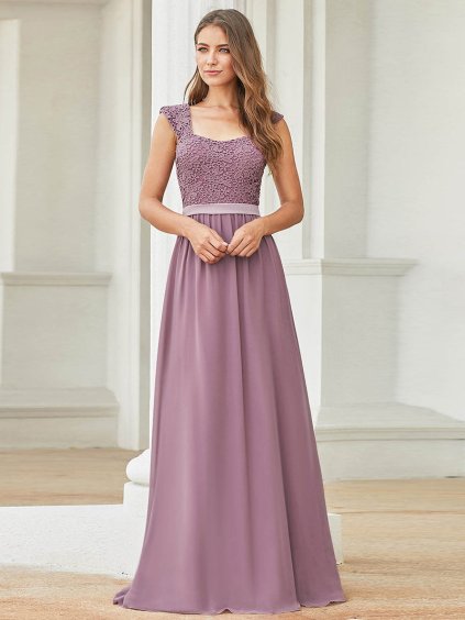 Luxusní starorůžové šaty Ever Pretty 7704 (* Velikost 4XL / 48 / 16 / 20)