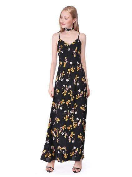 Ever Pretty dlouhé letní šaty s květy 7032 (* Velikost 4XL / 48 / 16 / 20)