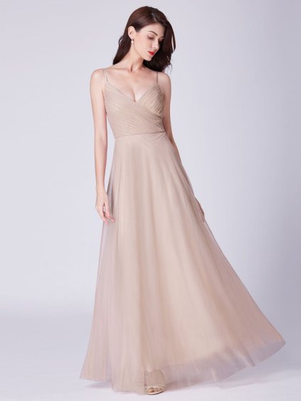 Luxusní krémové šaty Ever Pretty 7369 (* Velikost 4XL / 48 / 16 / 20)