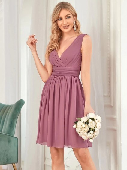 Ever Pretty letní šaty krátké orchid 3989 (* Velikost 4XL / 48 / 16 / 20)