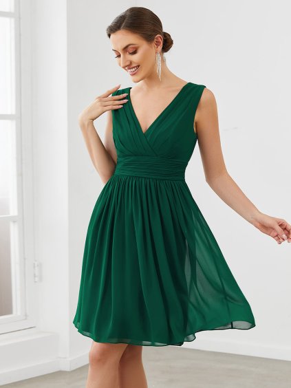 Ever Pretty letní šaty krátké zelené 3989 (* Velikost XXXL / 46 / 14 / 18)