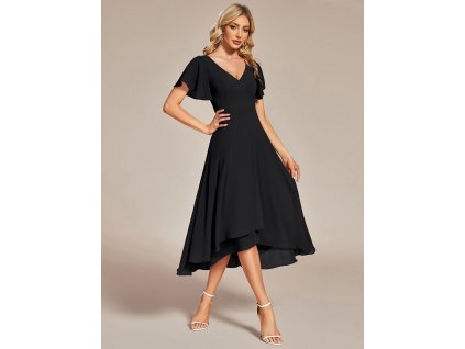 černé elegantní dámské šaty midi