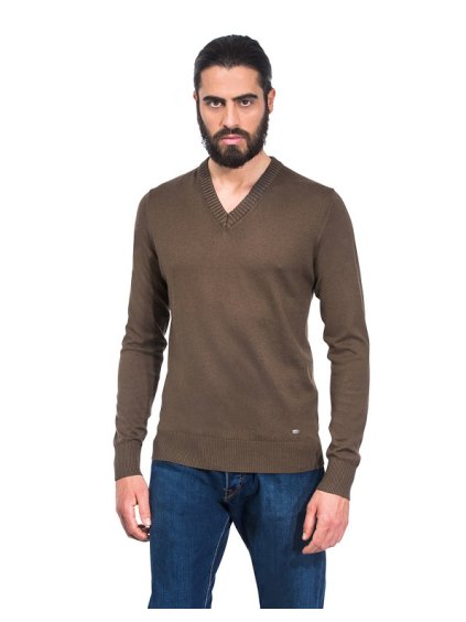Pánský svetr Vincenzo Boretti - olivový (*Velikost XL)