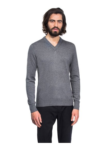 Pánský svetr Vincenzo Boretti - tmavě šedý (*Velikost XL)