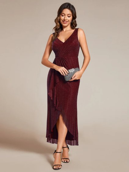 Ever Pretty plesové šaty bordo 2117 (* Velikost 4XL / 48 / 16 / 20)