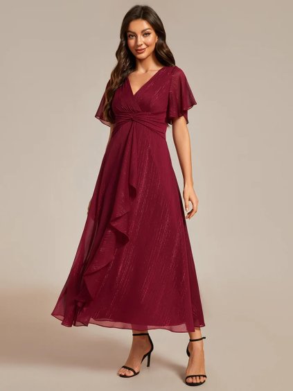 Ever Pretty šaty pro matky 2131 bordo (* Velikost 9XL / 58 / 26 / 30)