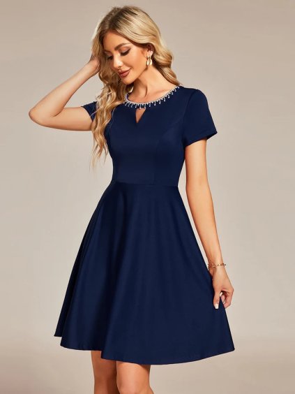 Ever Pretty šaty do tanečních 1792 tmavě modré (* Velikost 4XL / 48 / 16 / 20)