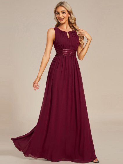 Ever Pretty bordo elegantní šaty 1955 (* Velikost 9XL / 58 / 26 / 30)