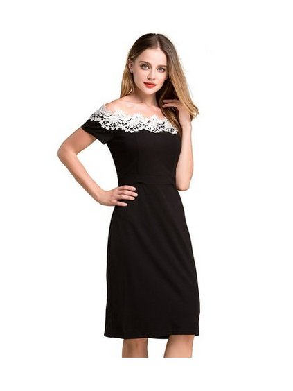2133 a elegantni saty s krajkou cerne 803