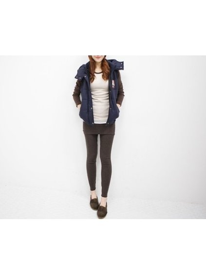 2238 leginy se sukni jednobarevne hnede