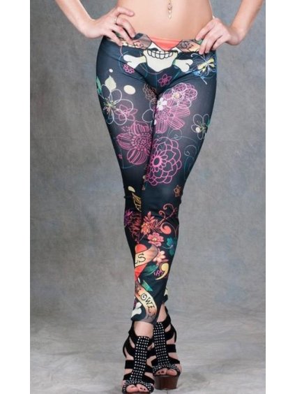 2280 leginy vzorovane s lebkou tatto