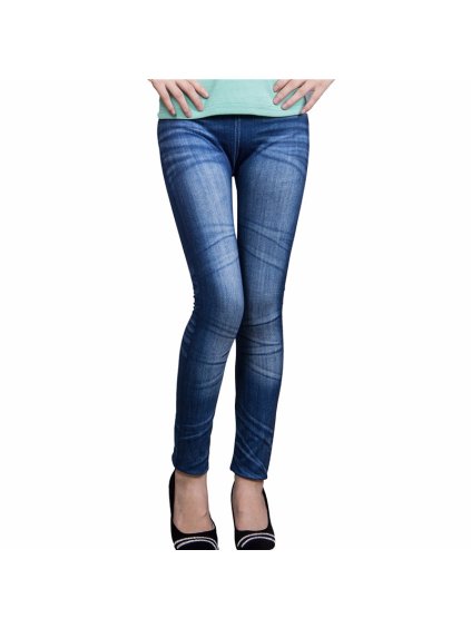 2331 damske leginy jeggins modre riflove teplejsi 2273