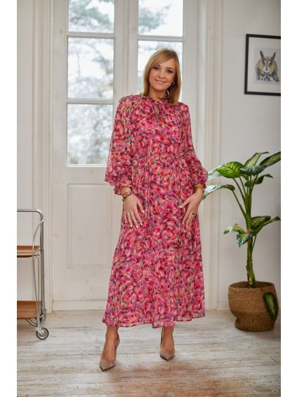 Šifonové šaty v boho stylu 178209 La Aurora (*Velikost 46)