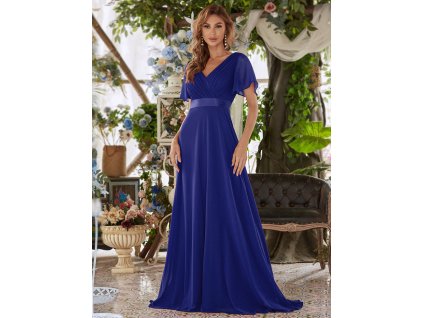 Safírově modrá šaty do společnosti dlouhé